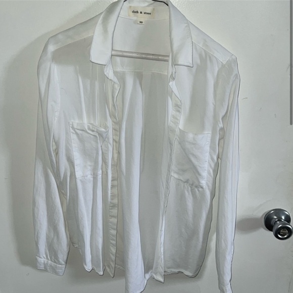 Cloth and stone button down white collar shirt - Picture 2 of 3